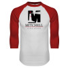 Thumbnail image for  White/Red Raglan Baseball T Shirt