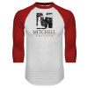 Thumbnail image for  White/Red Raglan Baseball T Shirt