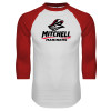 Thumbnail image for  White/Red Raglan Baseball T Shirt
