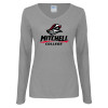Thumbnail image for  Womens Grey Long Sleeve V Neck Tee 