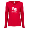 Thumbnail image for  Womens Red Long Sleeve V Neck Tee