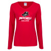 Thumbnail image for  Womens Red Long Sleeve V Neck Tee