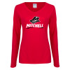 Thumbnail image for  Womens Red Long Sleeve V Neck Tee