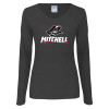 Thumbnail image for  Womens Dark Heather Long Sleeve V Neck Tee 
