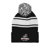 Thumbnail image for  Black/White Two Tone Knit Pom Beanie w/Cuff