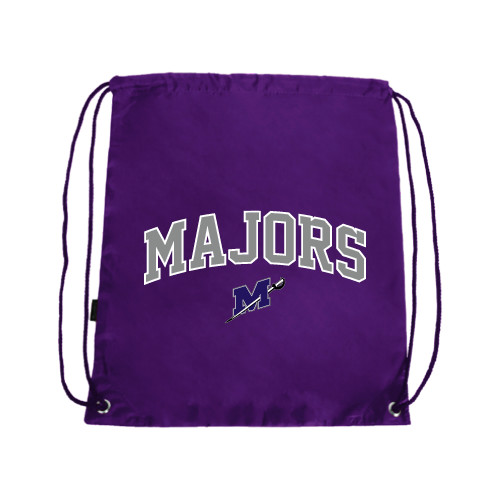 Purple Drawstring Backpack - Arched Majors w/ Primary Logo