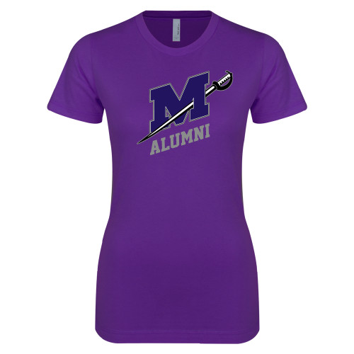  Next Level Womens Purple Boyfriend Tee - Alumni