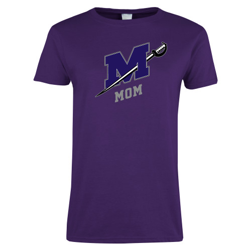  Womens Purple Short Sleeve Tee - Mom