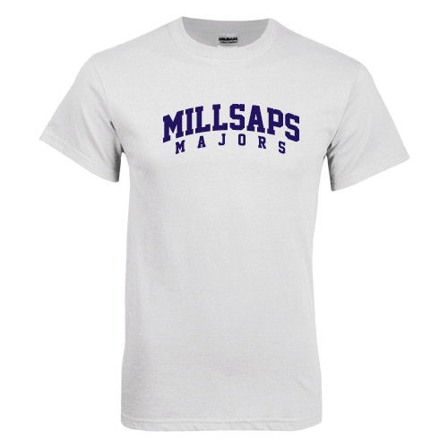  White T Shirt - Arched Millsaps Majors