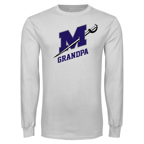  White Long Sleeve T Shirt - Grandpa