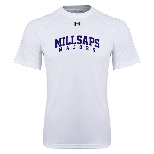  Under Armour White Tech Tee - Arched Millsaps Majors