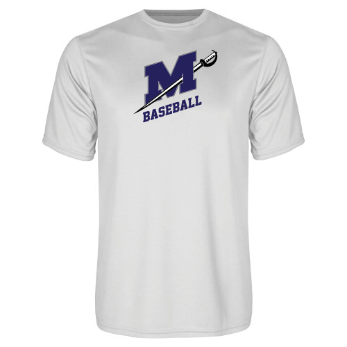  White Performance Tee - Baseball