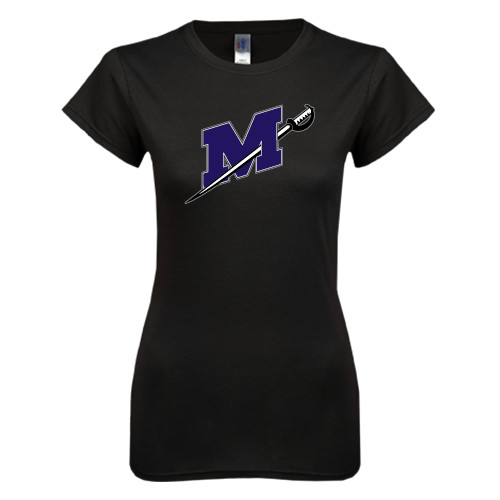  Next Level Womens Black Boyfriend Tee - Official Logo