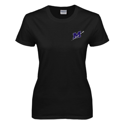  Womens Black Short Sleeve Tee - Official Logo