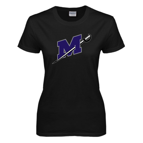  Womens Black Short Sleeve Tee - Official Logo