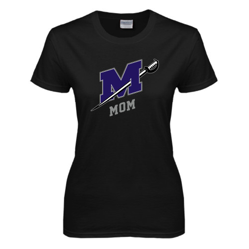  Womens Black Short Sleeve Tee - Mom
