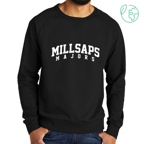  Allmade Black Organic French Terry Crewneck Sweatshirt - Arched Millsaps Majors