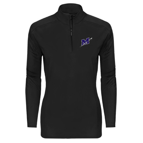 Syntrel Womens Black Interlock 1/4 Zip - Official Logo