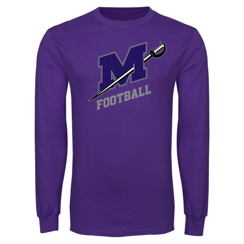  Purple Long Sleeve T Shirt - Football