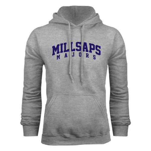  Grey Fleece Hoodie - Arched Millsaps Majors