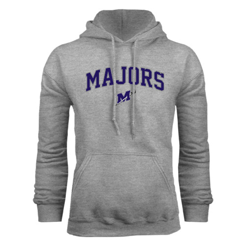  Grey Fleece Hoodie - Arched Majors w/ Primary Logo