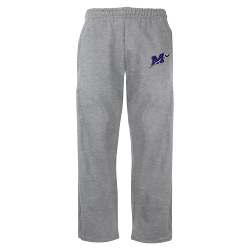  Grey Fleece Open Bottom Pant - Official Logo