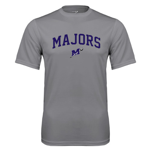  Grey Concrete Performance Tee - Arched Majors w/ Primary Logo