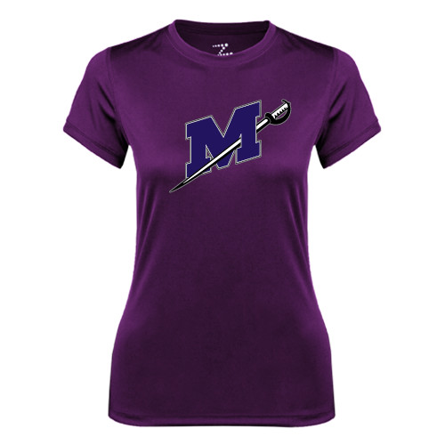  Womens Purple Performance Tee - Official Logo
