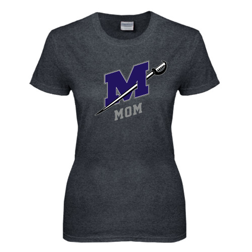  Womens Dark Heather Short Sleeve Tee - Mom