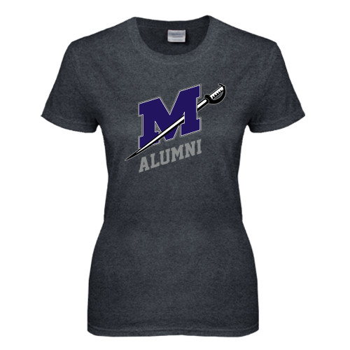  Womens Dark Heather Short Sleeve Tee - Alumni