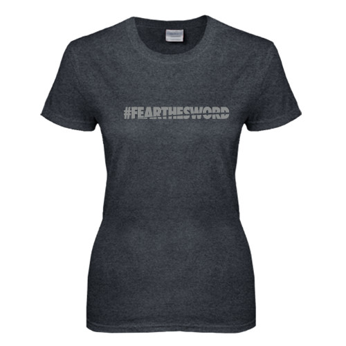  Womens Dark Heather Short Sleeve Tee - #FEARTHESWORD