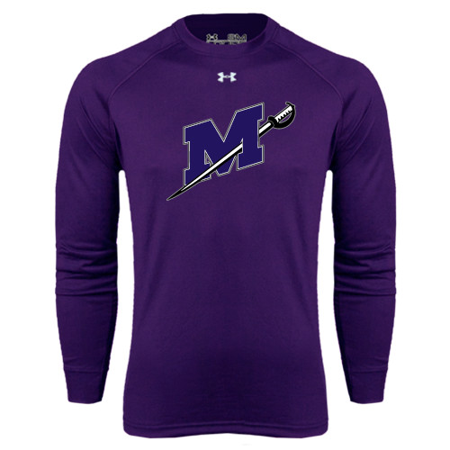 Under Armour Purple Long Sleeve Tech Tee - Official Logo