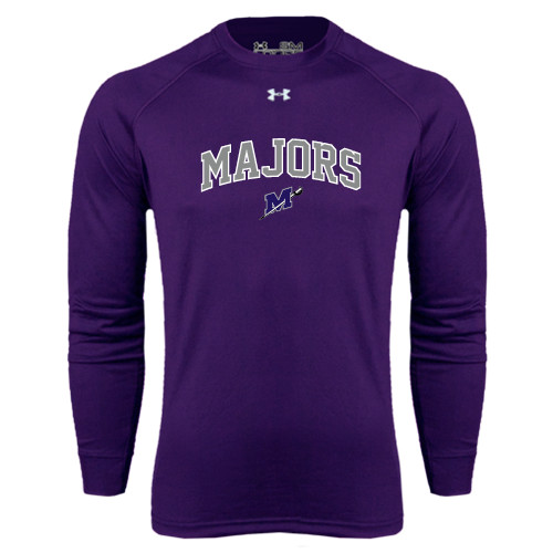  Under Armour Purple Long Sleeve Tech Tee - Arched Majors w/ Primary Logo