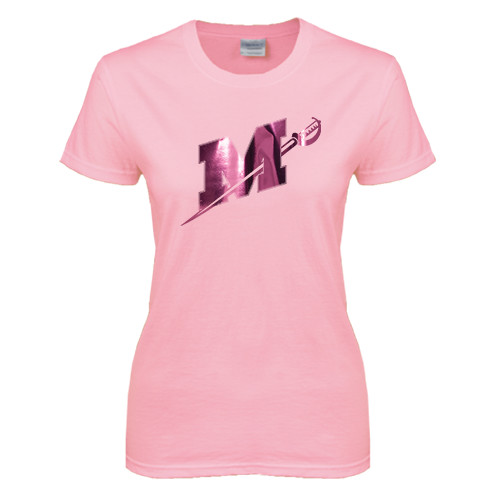  Womens Pink Short Sleeve Tee - Official Logo Foil