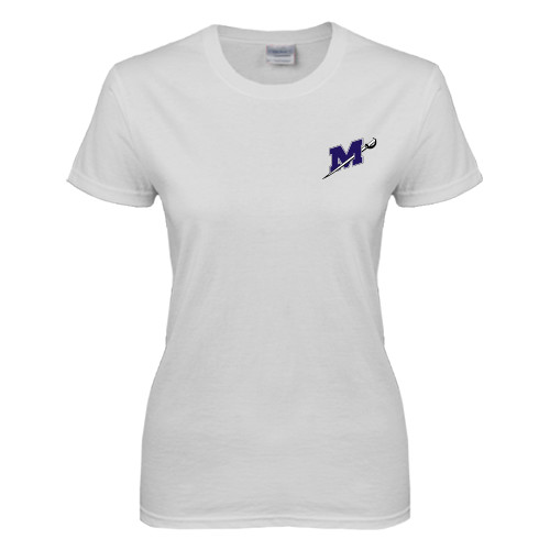  Womens White Short Sleeve Tee - Official Logo
