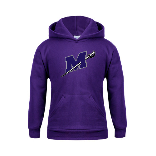  Youth Purple Fleece Hoodie - Official Logo