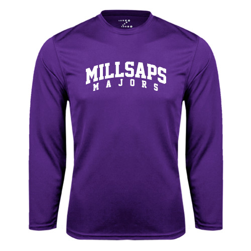  Purple Performance Long Sleeve Shirt - Arched Millsaps Majors