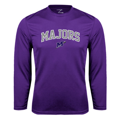  Purple Performance Long Sleeve Shirt - Arched Majors w/ Primary Logo
