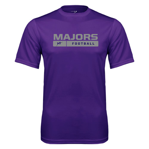  Purple Performance Tee - Majors Football w/ Bar