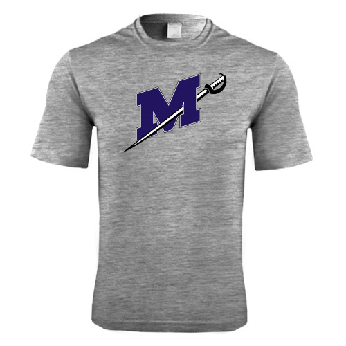  Grey Heather Performance Contender Tee - Official Logo
