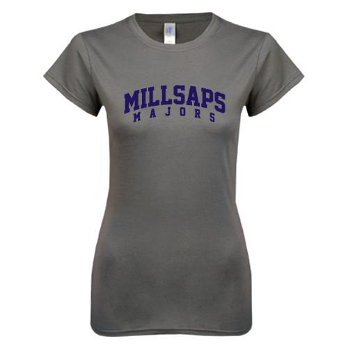  Next Level Womens Charcoal Boyfriend Tee - Arched Millsaps Majors