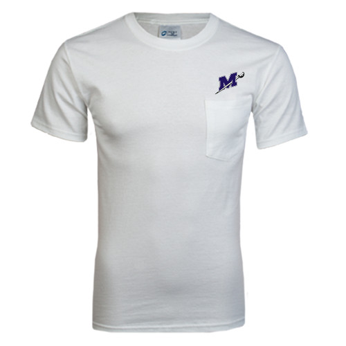  White T-Shirt w/Pocket - Official Logo
