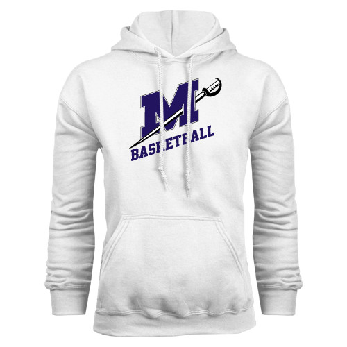  White Fleece Hoodie - Basketball