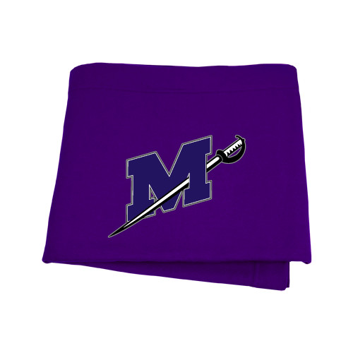 Millsaps Purple Sweatshirt Blanket