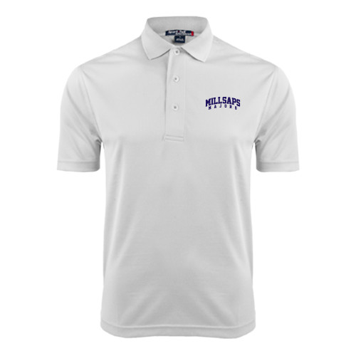  White Dry Mesh Polo - Arched Millsaps Majors