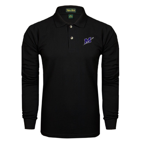  Black Long Sleeve Polo - Official Logo