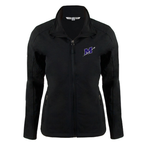  Womens Black Softshell Jacket - Official Logo