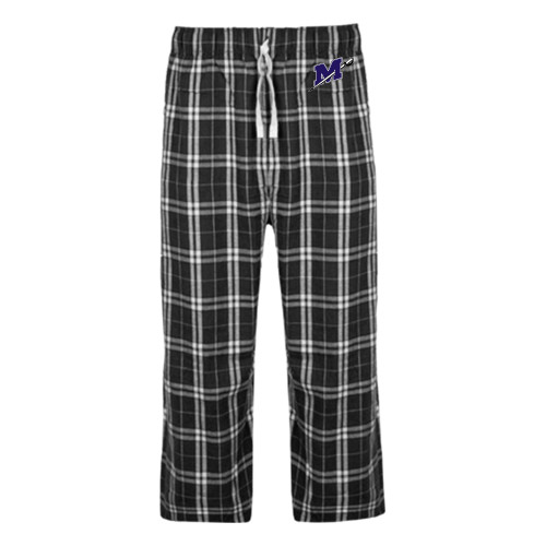  Black/Grey Flannel Pajama Pant - Official Logo