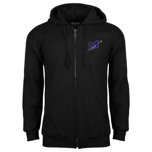  Black Fleece Full Zip Hoodie - Official Logo