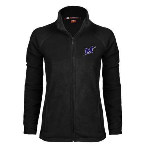  Womens Black Fleece Full Zip Jacket - Official Logo
